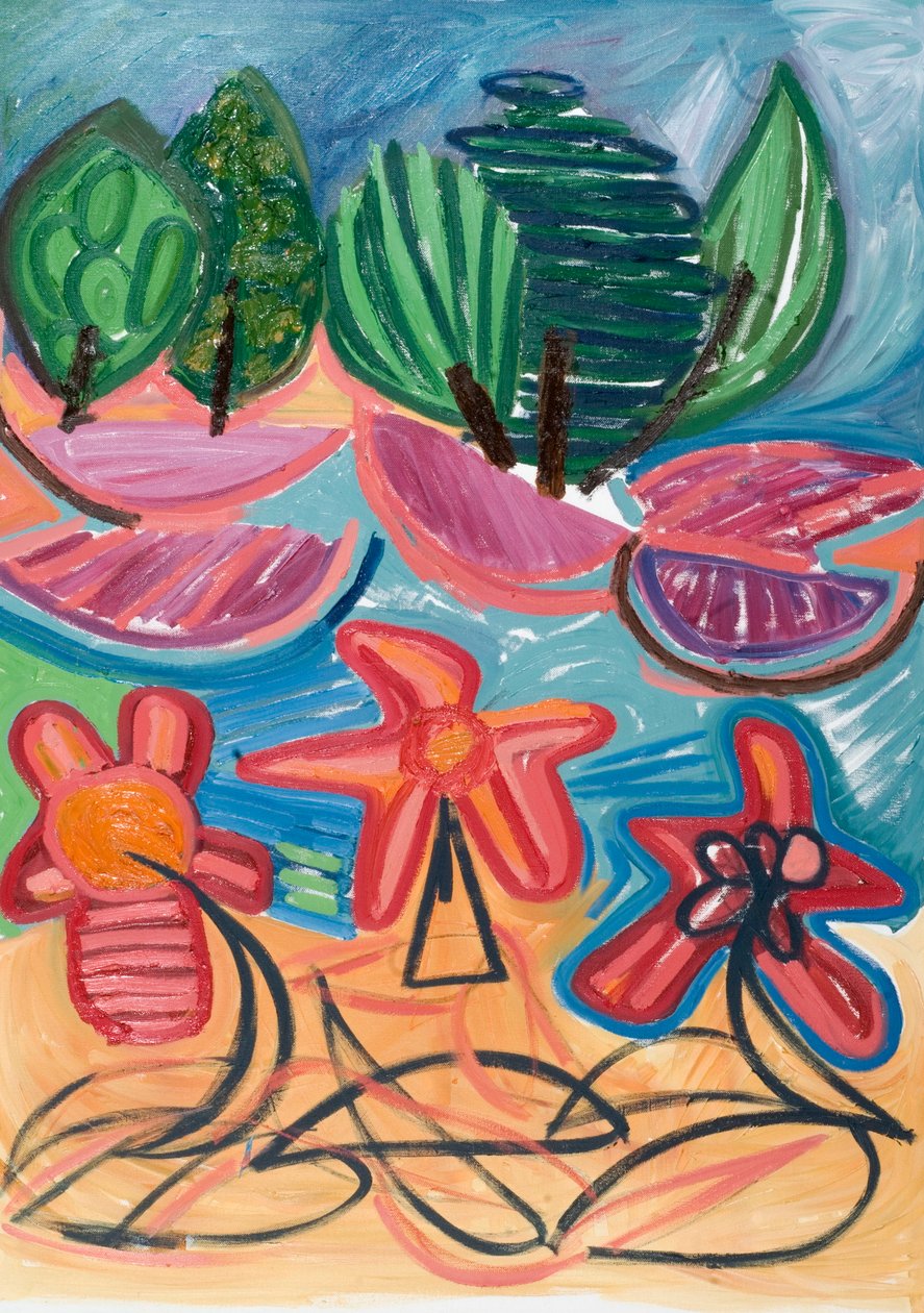 Olemme vain voittamattomia (iii), 2007 (öljy kankaalle) tekijältä Janet McKenzie