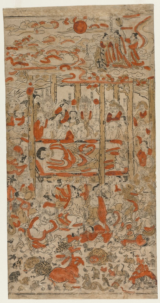 Buddhan Parinirvana tekijältä Japan, Edo period
