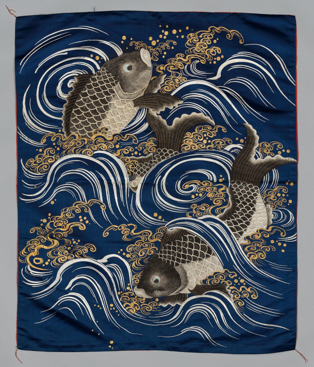 Lahjakansi (Fukusa), jossa Carp in Waves tekijältä Japan, Meiji period