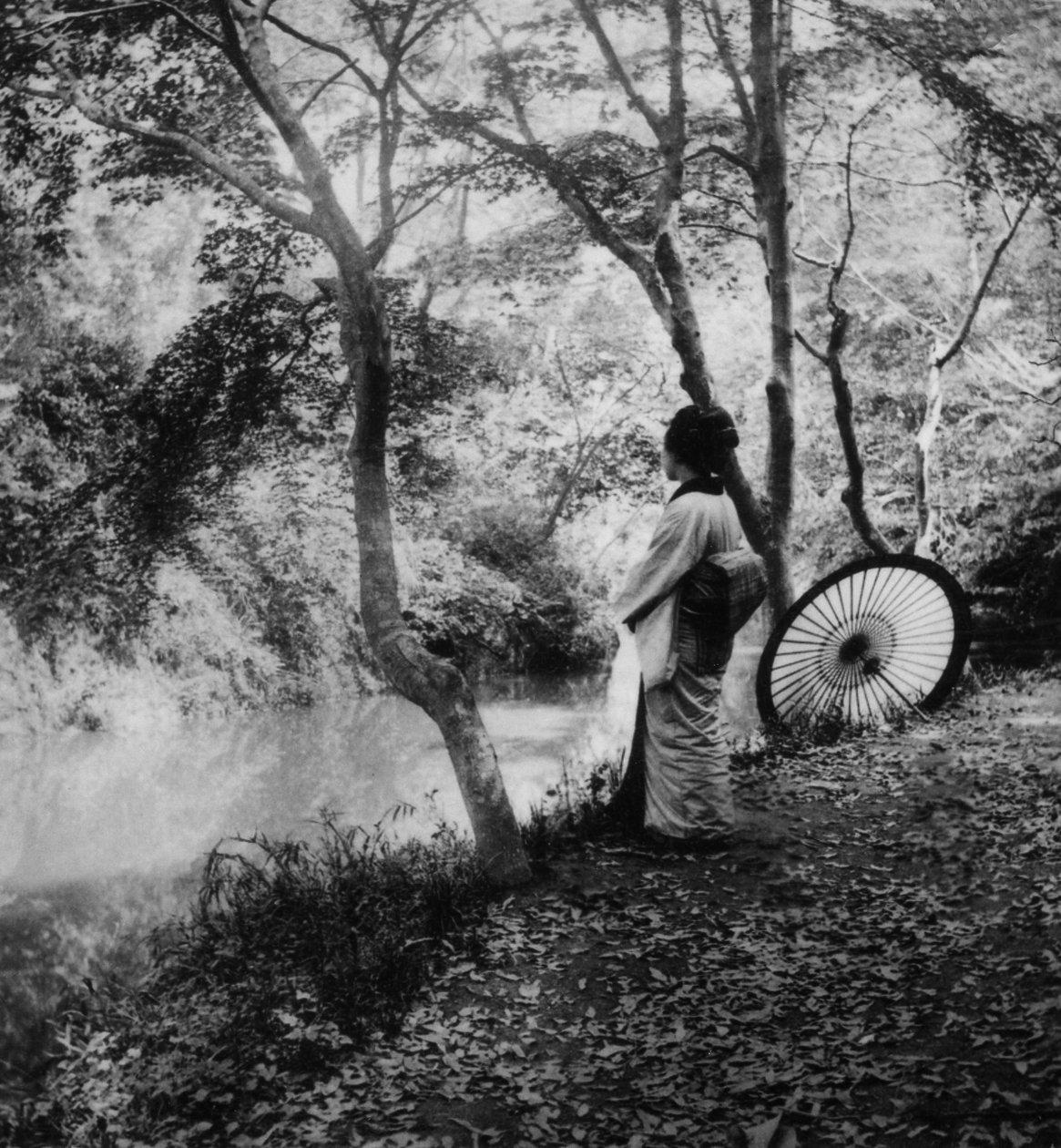 Syksy Japanissa, n. 1900 (albumikuva) tekijältä Japanese Photographer