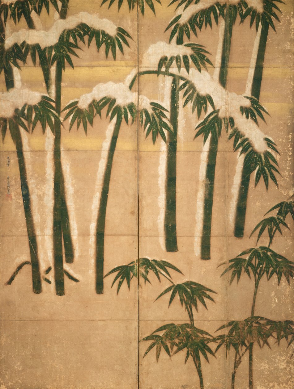 Bambu, Momoyama-kausi (1568-1615) (muste paperille) tekijältä Japanese School