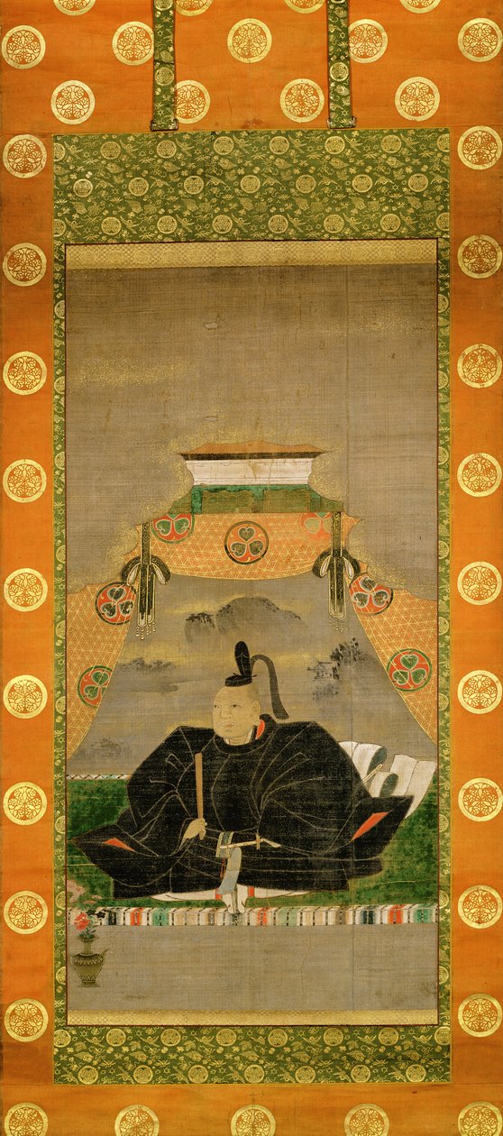 Muotokuva Tokugawa Ieyasusta (1543-1616), japanilainen, 1600-luku tekijältä Japanese School