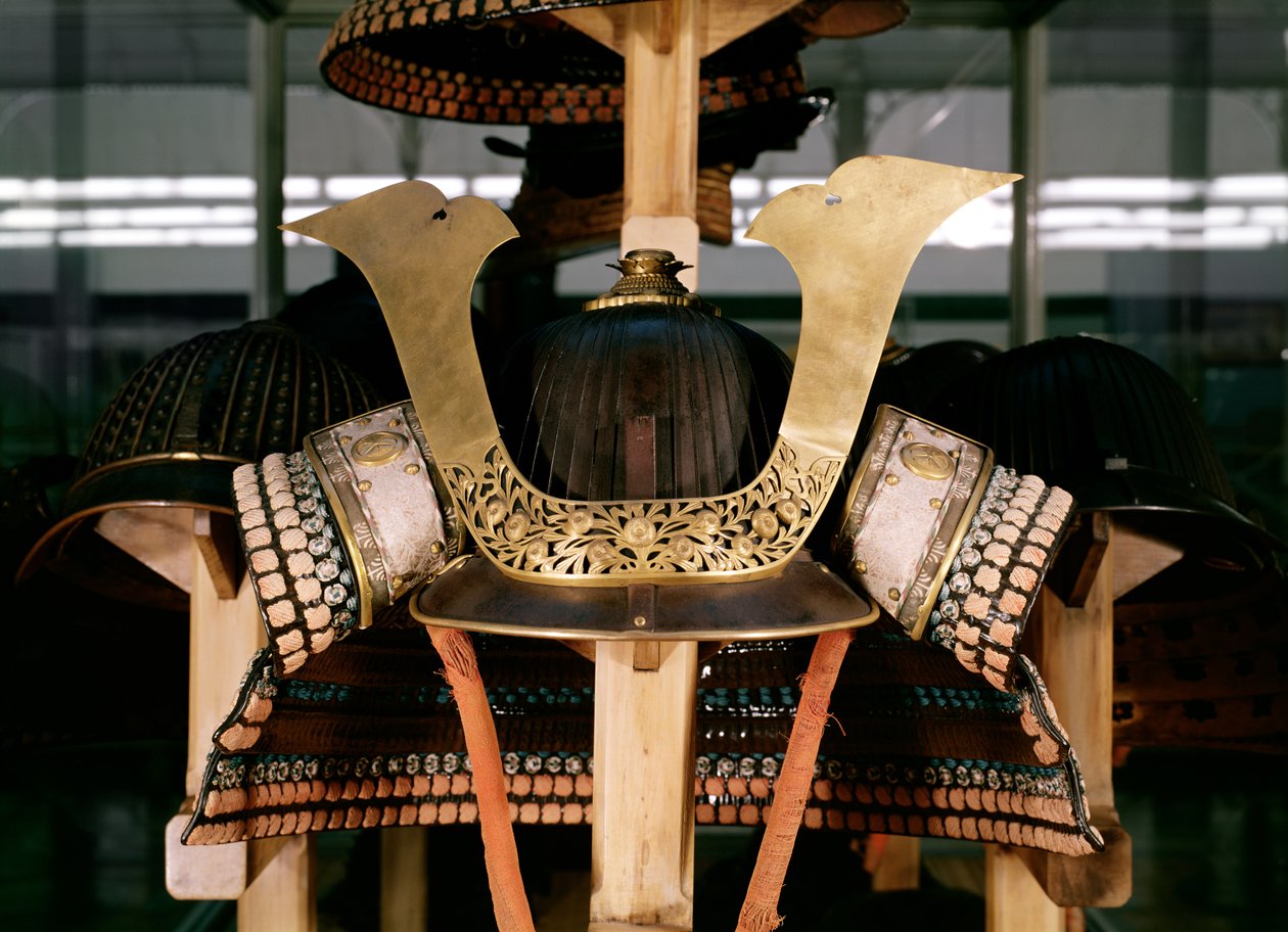 Samurai-kypärä, 1300-luvun puoliväli tekijältä Japanese School