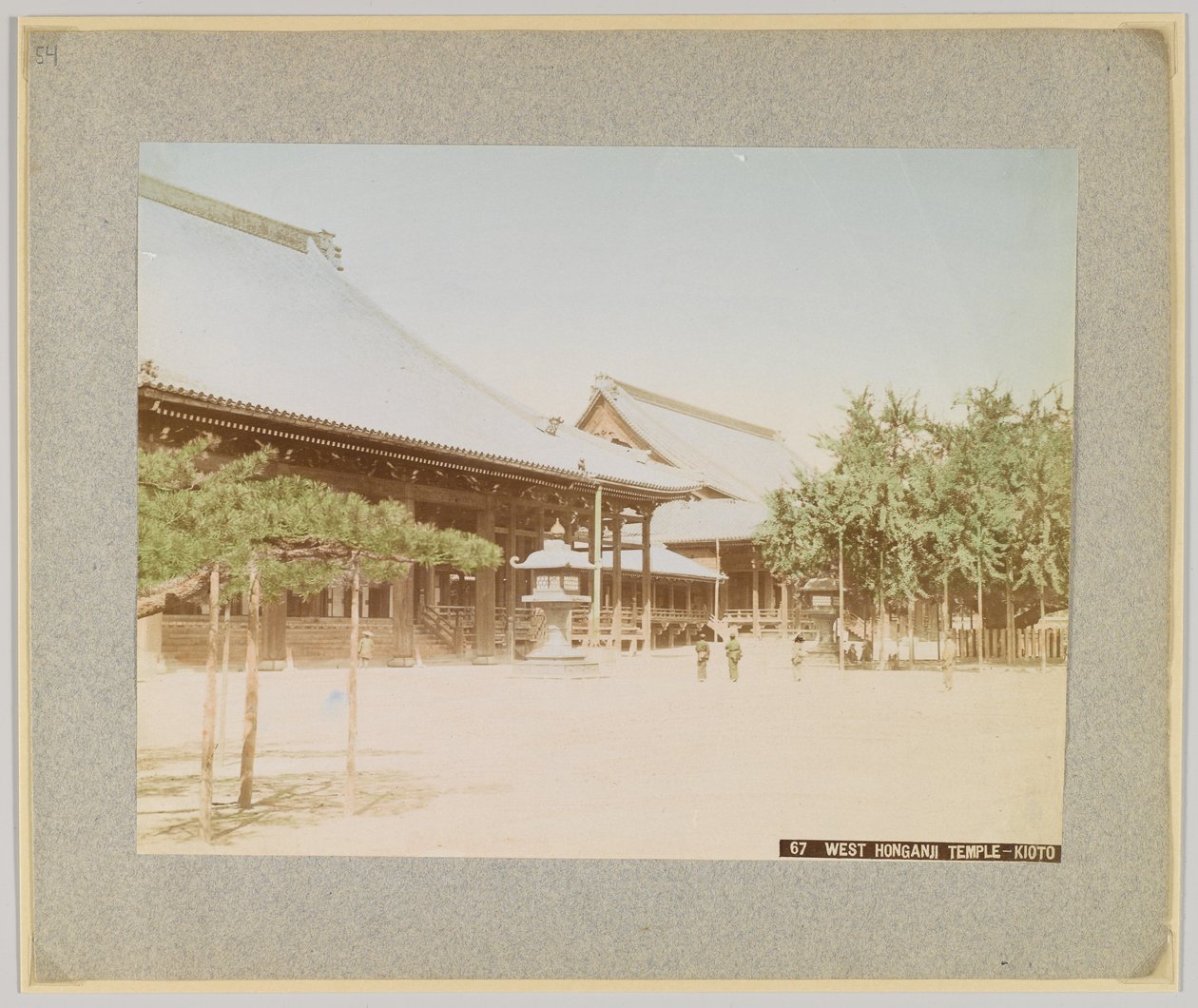 Länsi-Honganji-temppeli, Kioto, Japani (käsinvärinen mustavalkokuva) tekijältä Japanese Photographer