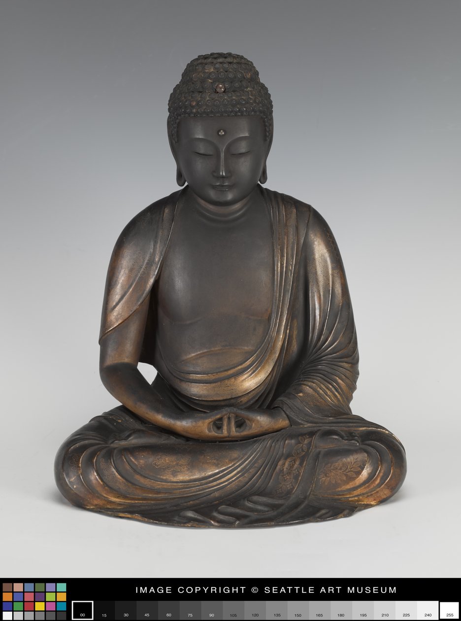Amida Buddha Lotus-jalustalla tekijältä Japanese School