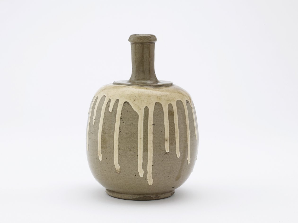 Kaupallinen pullo lääkeviinille, Tachikui, Hyogon prefektuuri, Meijin aikakausi, 1800-luvun loppu (keraaminen) tekijältä Japanese School
