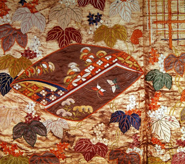 Yksityiskohta Noh-takista (satiini) tekijältä Japanese School