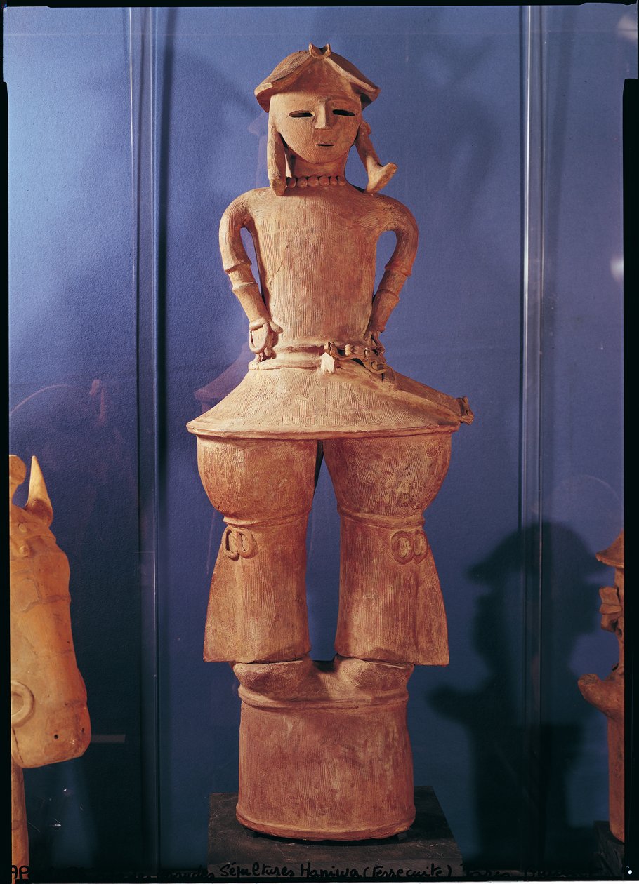 Haniwa-hahmo, 250-550 (punasavikeramiikka) tekijältä Japanese School