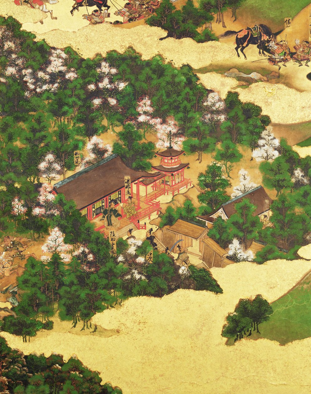 Heijin kapina 1159, Momoyama-kausi (1568-1615) (muste paperille) tekijältä Japanese School