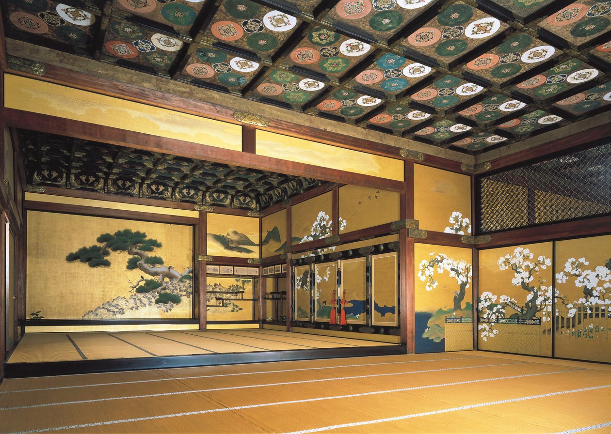 Nijon linnan sisustus (1602-1626). Taide Tokugawa. Arkkitehtuuri. Japani, Kioto (kuva) tekijältä Japanese School