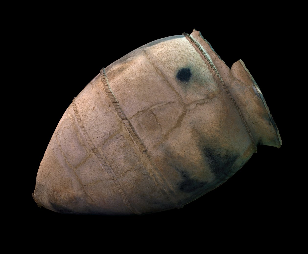Japanilainen taide: arkkupurkki Yayoi-kaudelta. 1.-3. vuosisadalla. Pariisi, Guimetin museo, Aasian taiteen kansallinen museo tekijältä Japanese School