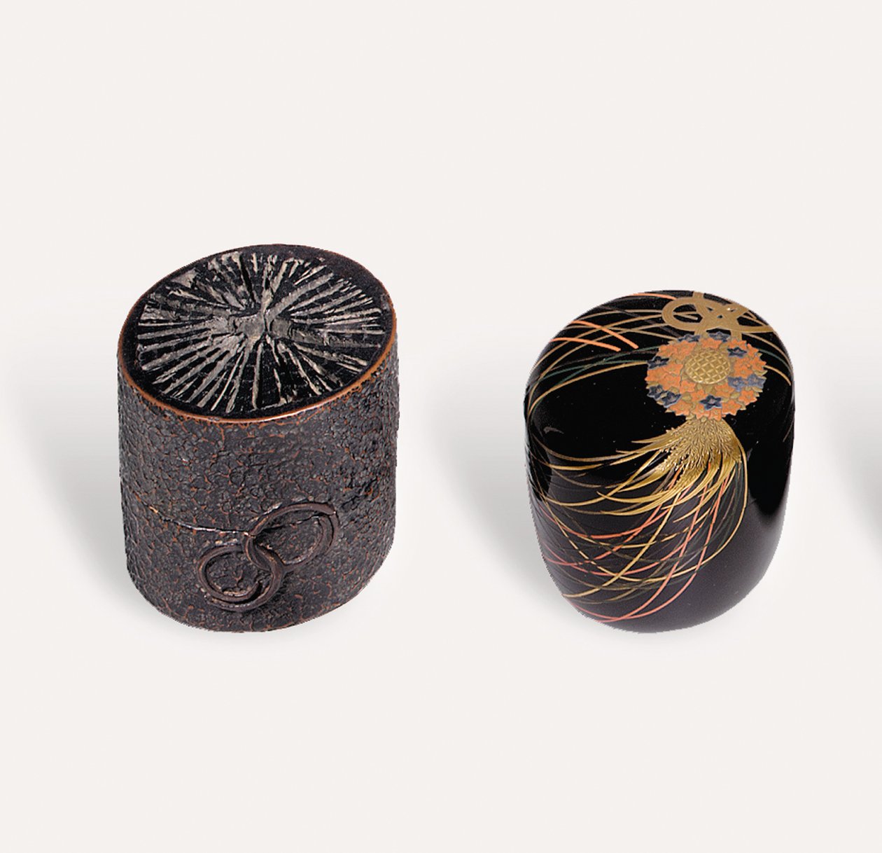 Nakatsugi tea caddy ja Natsume tea caddy, Edo-kausi tekijältä Japanese School