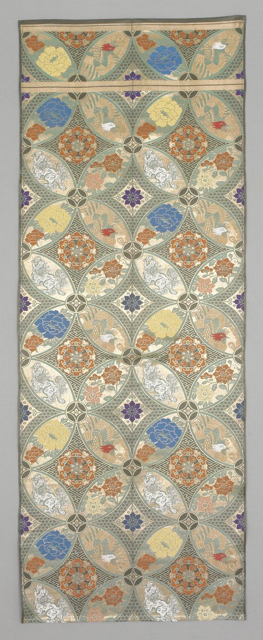 Obi-fragmentti, 1800-luvun loppu - 1900-luvun alku (silkkikangas) tekijältä Japanese School