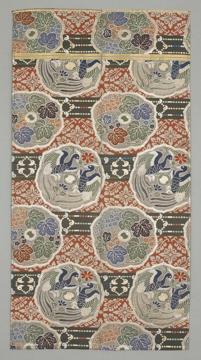 Obi-fragmentti, 1800-luvun loppu - 1900-luvun alku (silkkikangas) tekijältä Japanese School