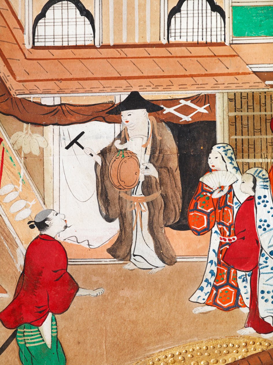 Osakazu Byobu - Japanilainen kahdeksanruutuinen taittuvanäyttö (maalaus) tekijältä Japanese School
