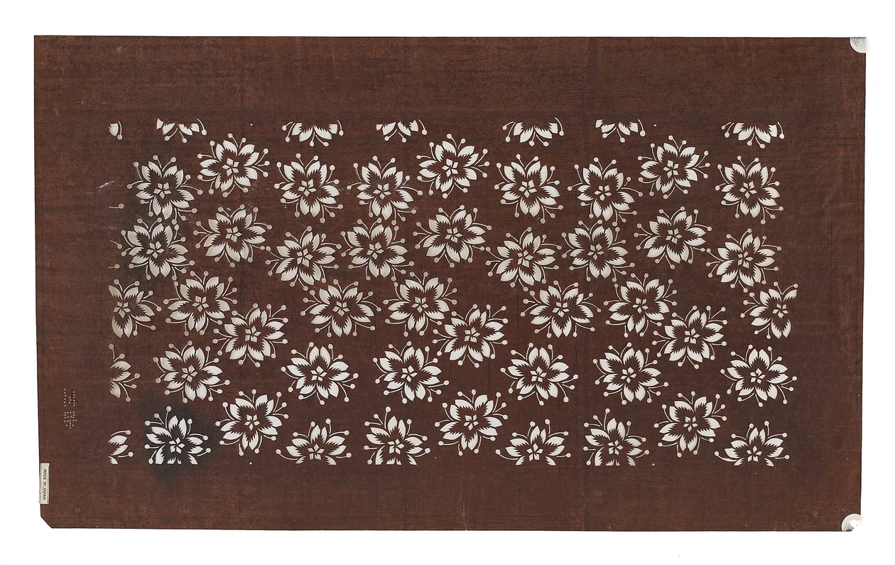 Paperistensiili (katagami), 1800-luvun loppu (kakilla käsitelty Mulberry-kuoripaperi mehu) tekijältä Japanese School