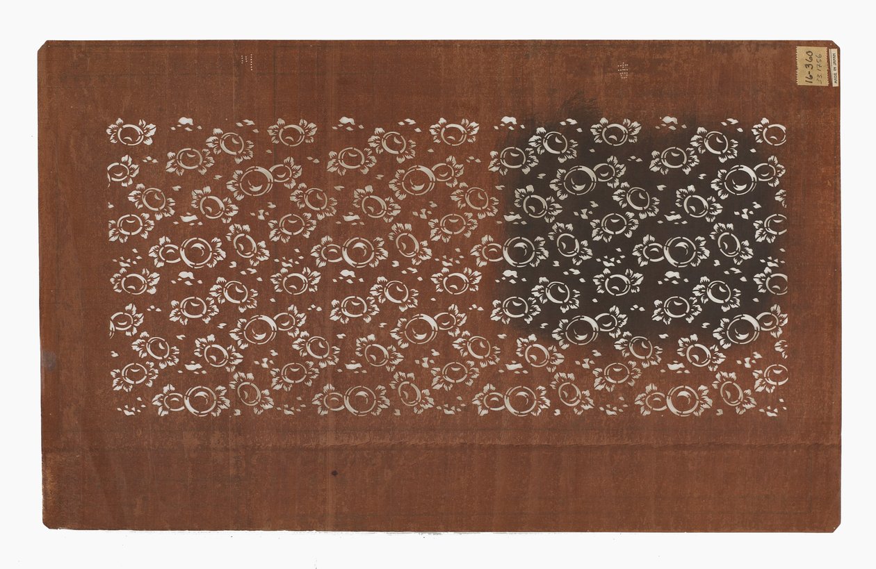 Paperistensiili (katagami), 1800-luvun loppu (kakilla käsitelty Mulberry-kuoripaperi mehu) tekijältä Japanese School
