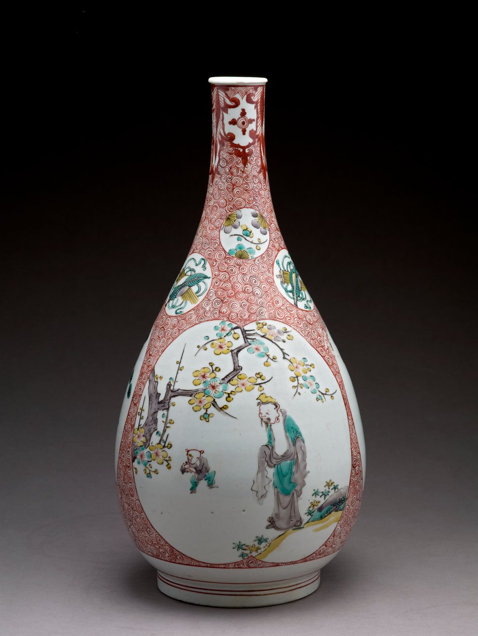 Pear-shaped bottle vase, ko-Imari ware tekijältä Japanese School