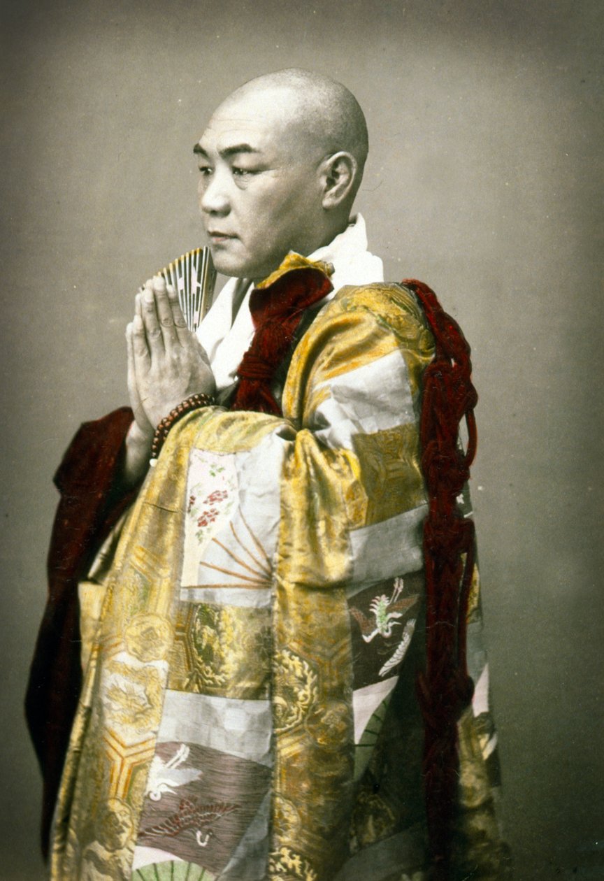Šintopapin muotokuva, n. 1880 tekijältä Japanese School