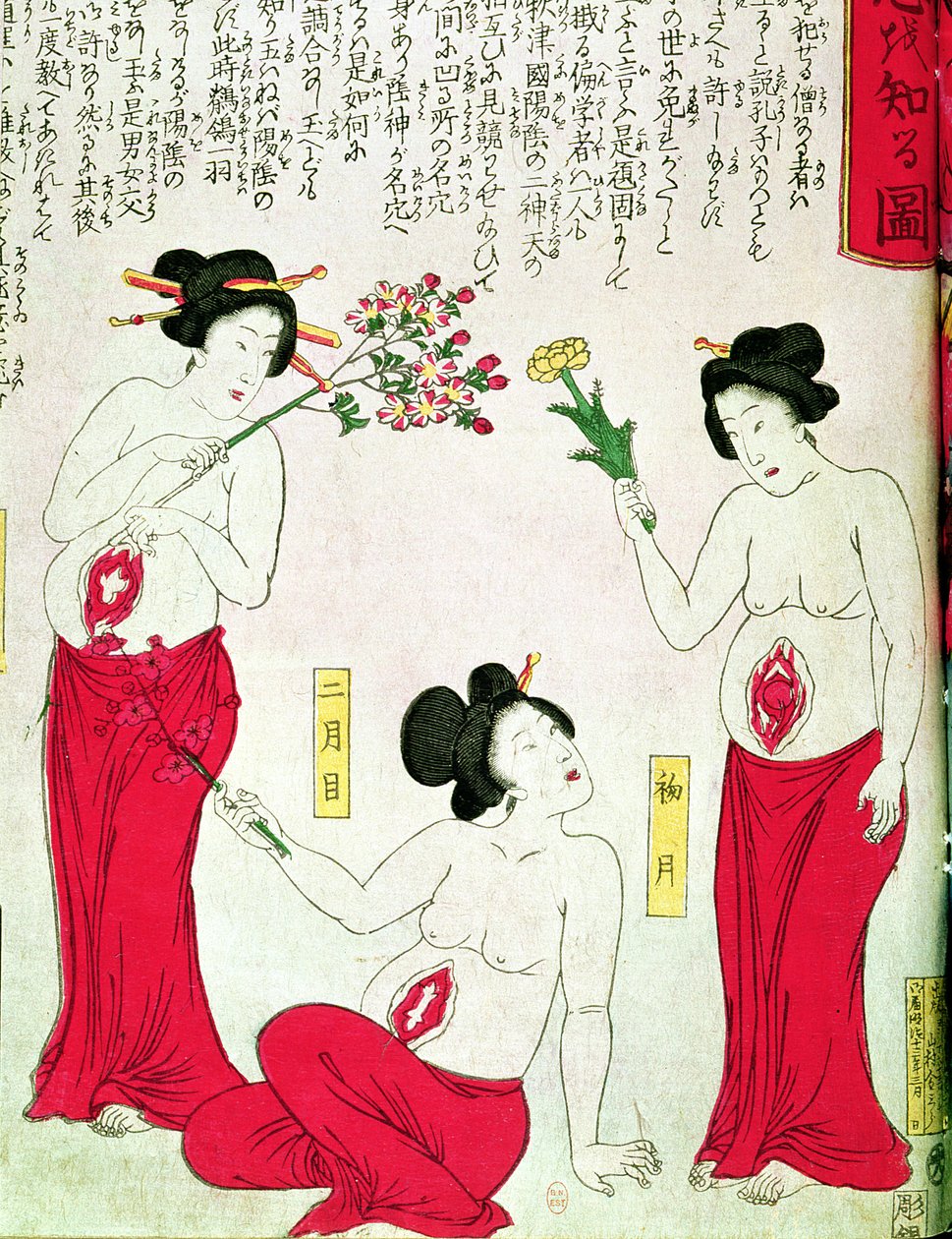 Raskaana olevat naiset, 1881 tekijältä Japanese School