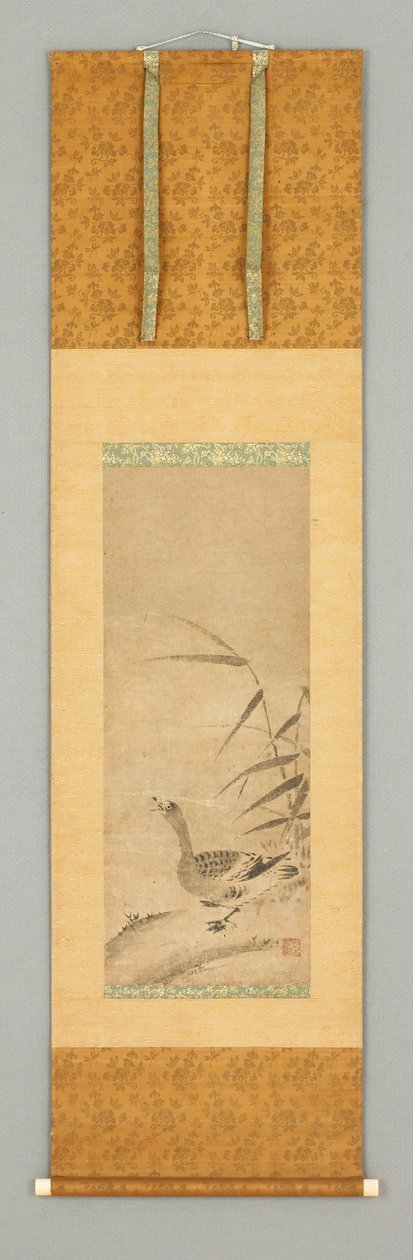 Ruoko ja metsähanhi, 1400-luvun loppu - 1500-luvun alku (muste paperille, norsunluu). tekijältä Japanese School