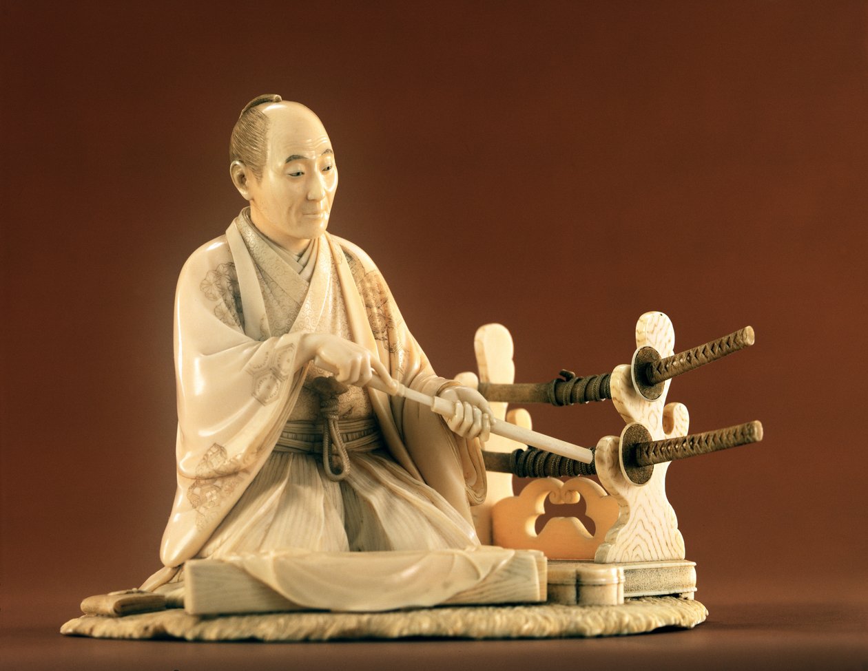 Samurai, rannikolla, Edo Perio d (1603-1868) tekijältä Japanese School