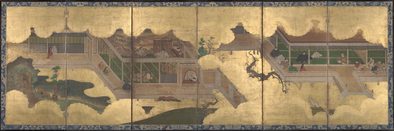 Kohtauksia Genjin tarinasta, 1625-60 tekijältä Japanese School