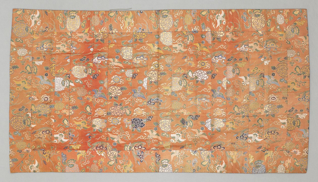 Seitsemänpylväinen kesa, 1700-luvun loppu (silkki kultabrokaadilla) tekijältä Japanese School