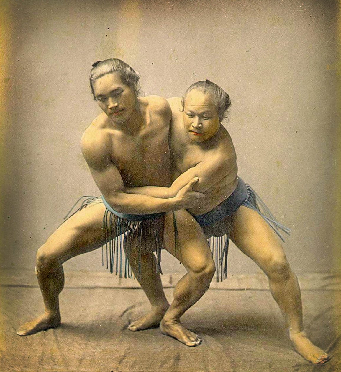 Sumopainijat, n. 1880 tekijältä Japanese School
