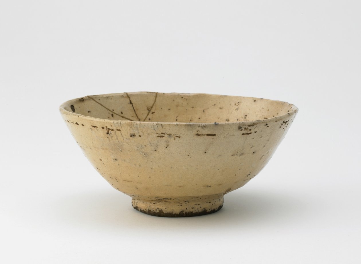 Teekulho, Edo-kausi, 1700-1800-luvun puoliväli (kivitavara puutuhkalasiteella) tekijältä Japanese School