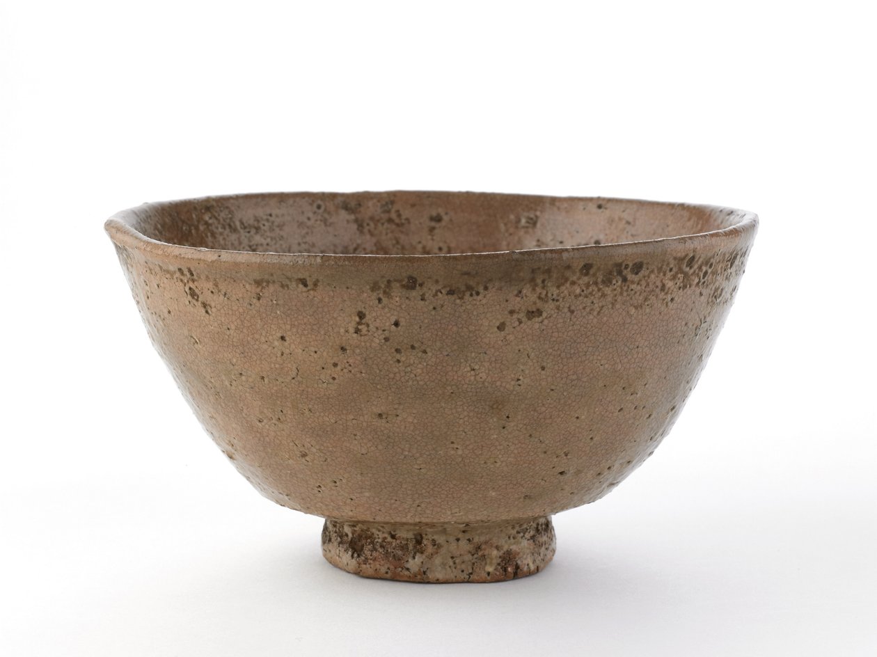 Ido-teekulhon muotoinen teekulho, Yamaguchin prefektuuri, Edon aikakausi, 1700-luvun puoliväli - 1800-luvun puoliväli (kivitavara tuhkalasiteella) tekijältä Japanese School