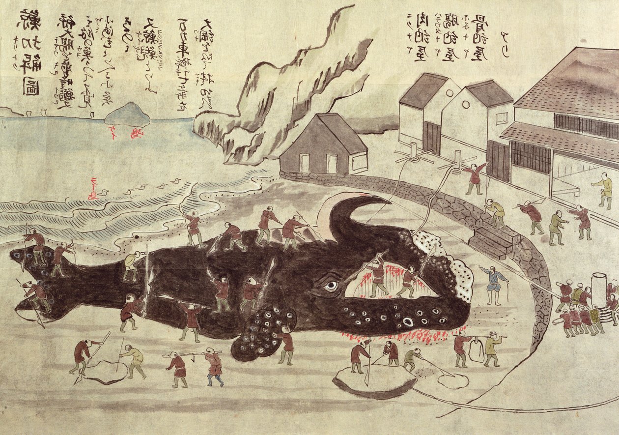 Valaan liitos, 1800-luvun loppu (värikaiverrus) tekijältä Japanese School