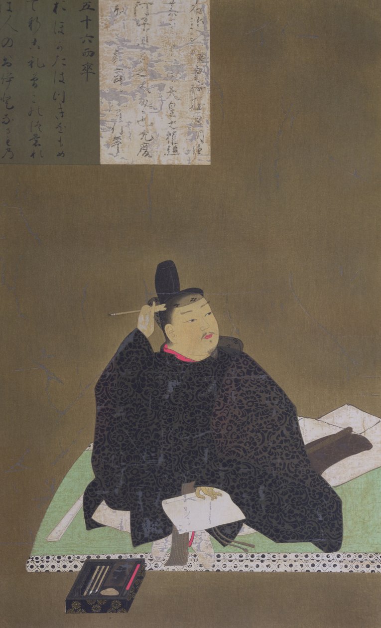 Runoilija, Ariwara Narihira (825-880) Kokkasta, syyskuu 1910 (värijäsenet) tekijältä Japanese School