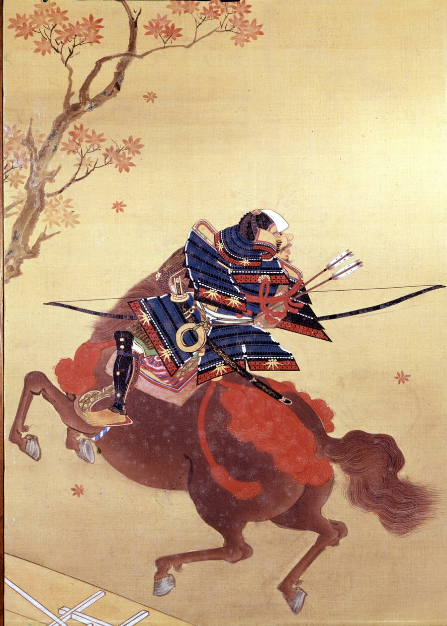 Soturi Munete. Silkkimaalaus School Tosasta, kirjailija Chikana Morizumi dit Hsien. 1700-luku. Museo Chiossone. Geenit tekijältä Japanese School