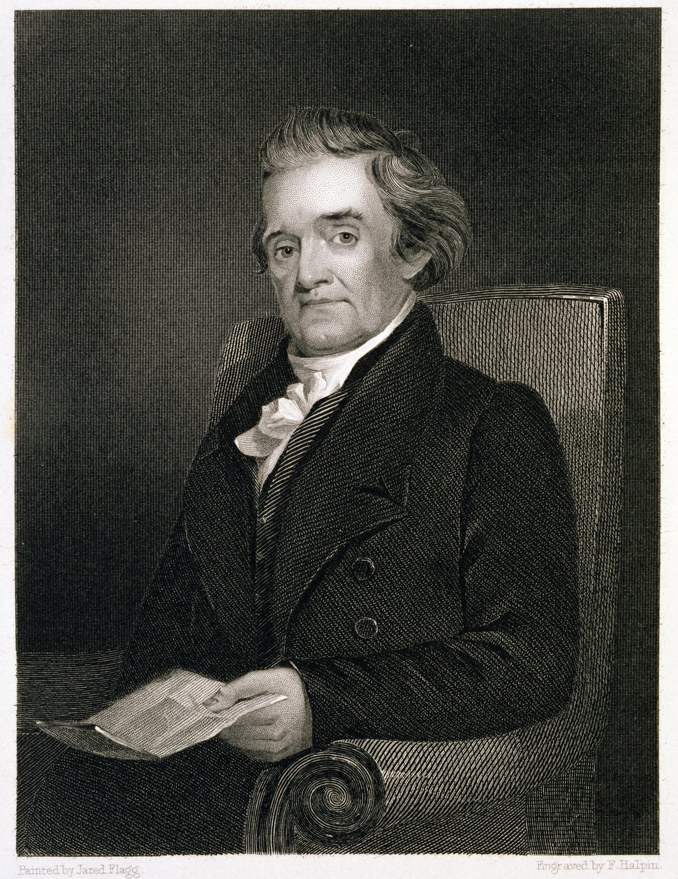 Noah Webster (1758-1843), kaiverrus Frederick W. Halpin (1805-80) tekijältä Jared Bradley Flagg