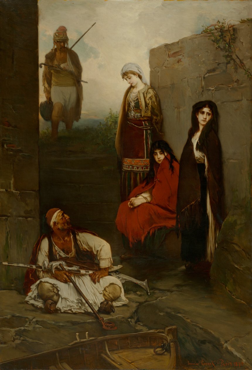 Vangit (Captive Montenegron Women), 1870 tekijältä Jaroslav Cermak