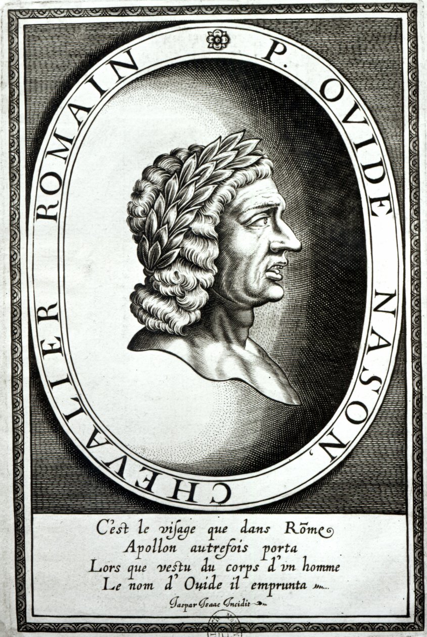 Ovidiuksen muotokuva (Publius Ovidius Naso) (43eKr-17jKr) tekijältä Jaspar de Isaac