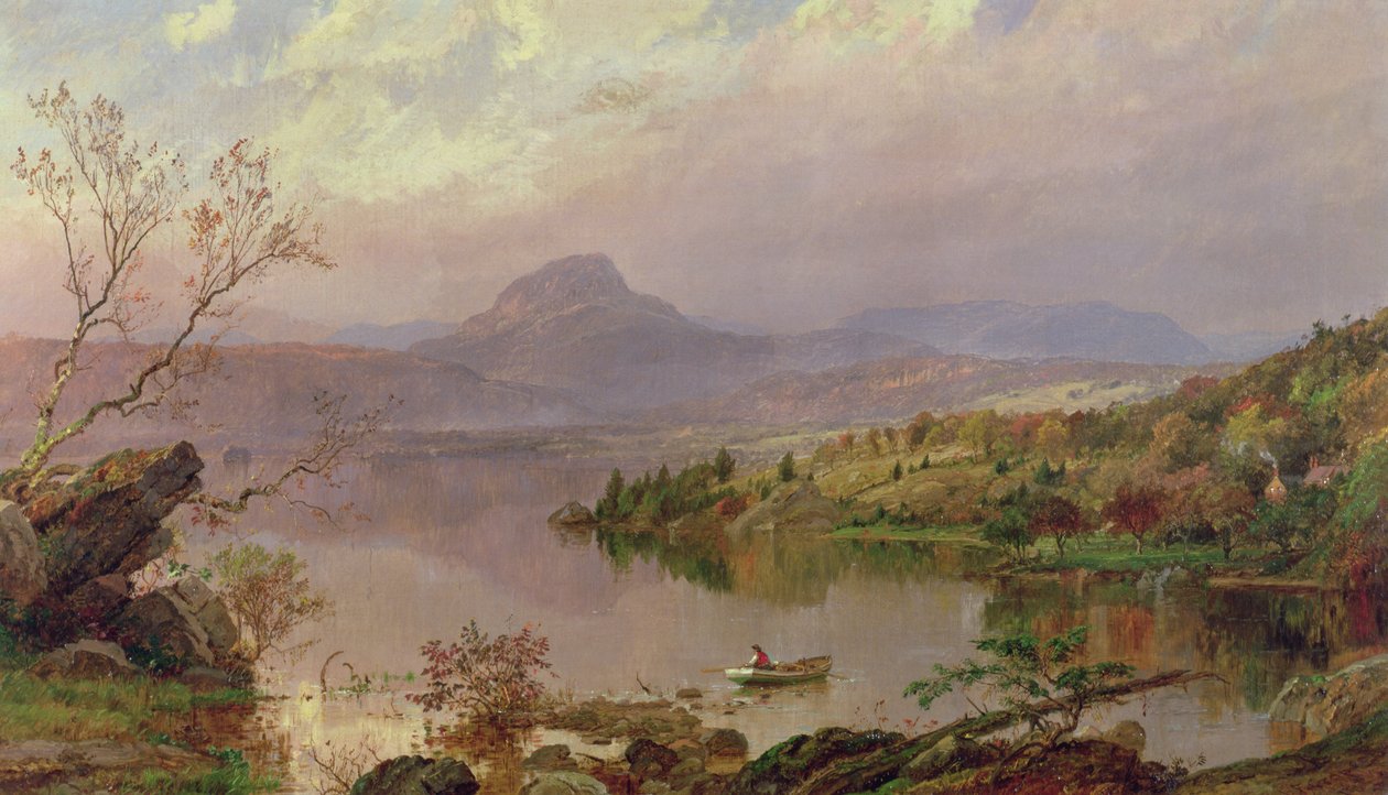 Sokerivuori Wickham-järveltä, 1876 tekijältä Jasper Francis Cropsey