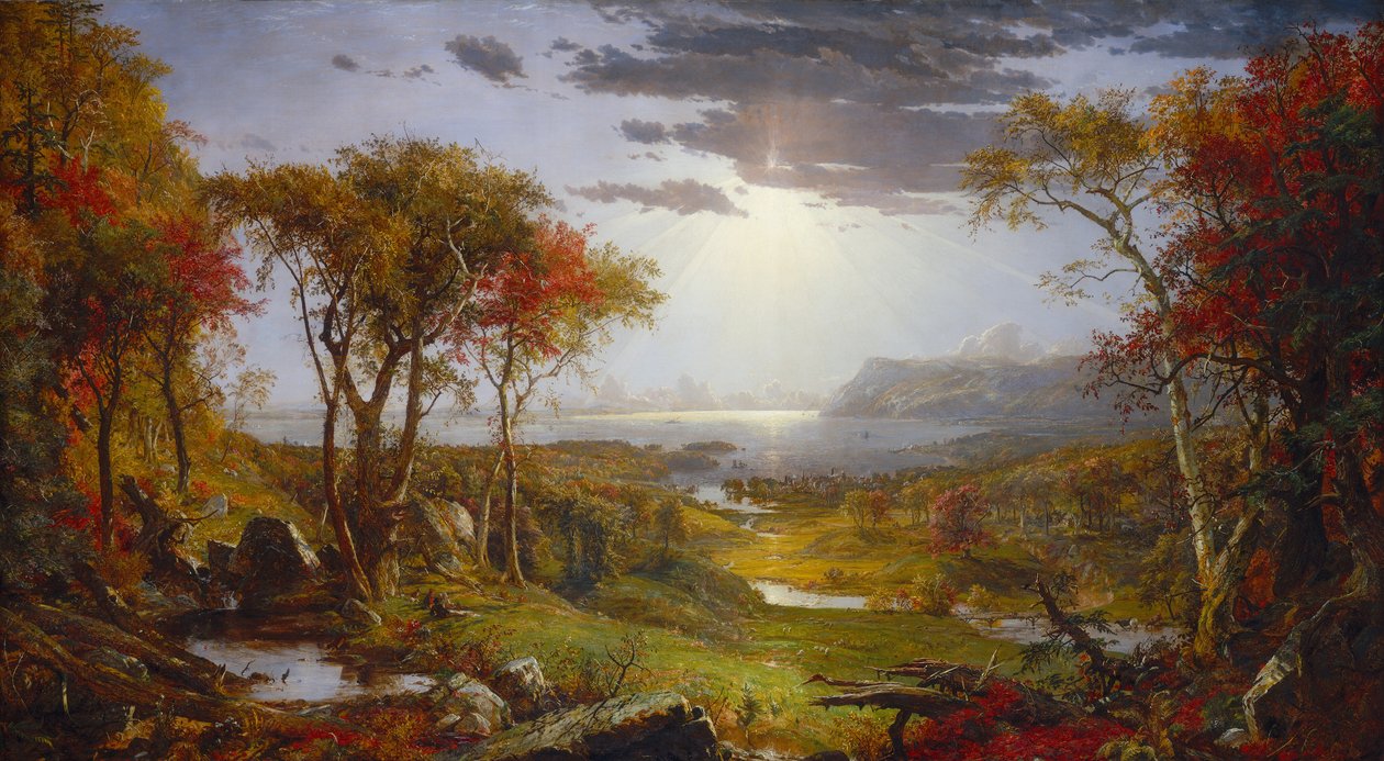 Syksy - Hudson-joella, 1860. tekijältä Jasper Francis Cropsey