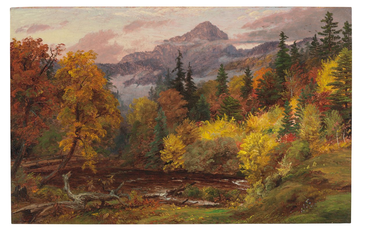 Syksyn lehdet Valkoisilla vuorilla (Mount Chocorua) tekijältä Jasper Francis Cropsey