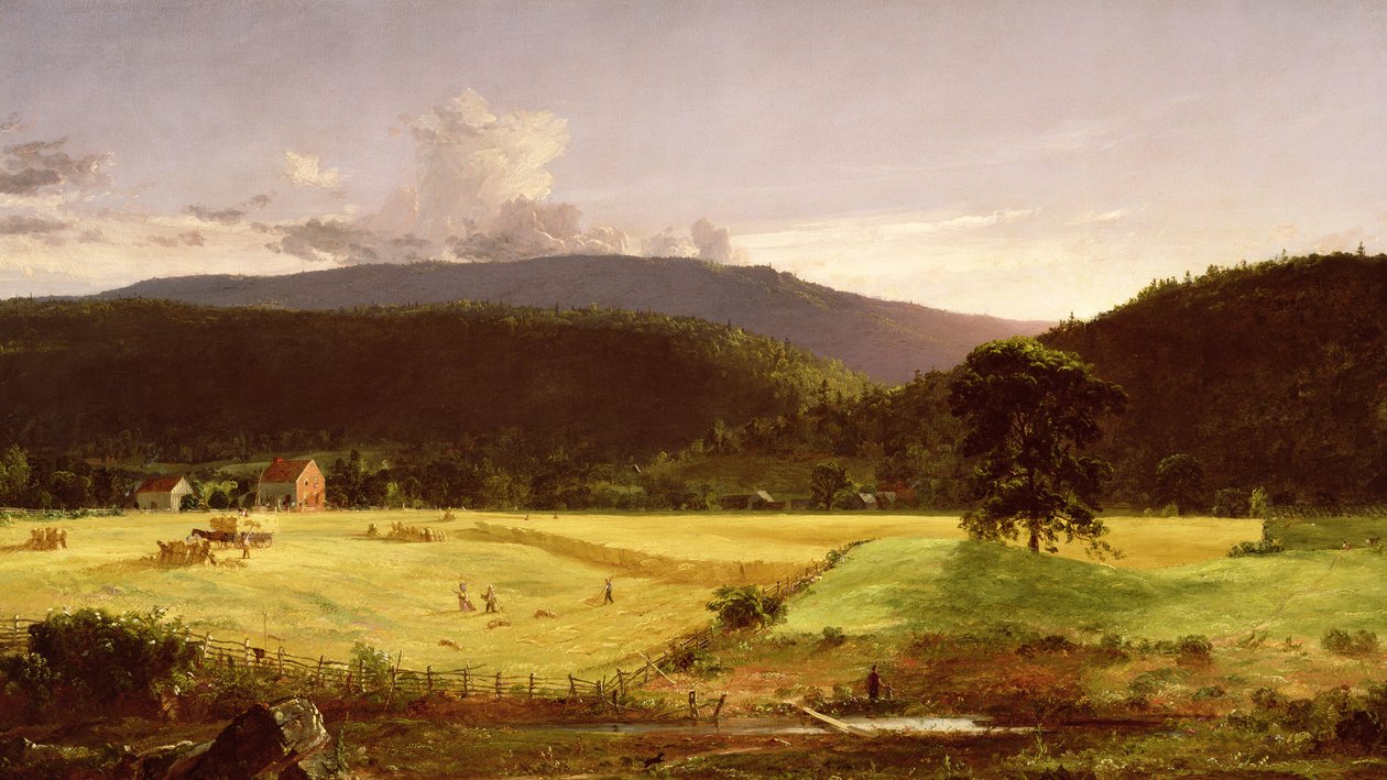 Huonekalut ja erilaiset esineet 1100- ja 1300-luvuilta tekijältä Jasper Francis Cropsey