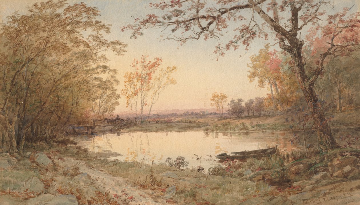 Maisema Hastings-on-Hudson, 1888. tekijältä Jasper Francis Cropsey