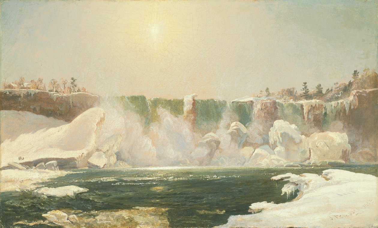 Niagaran putoukset talvella, 1868. tekijältä Jasper Francis Cropsey