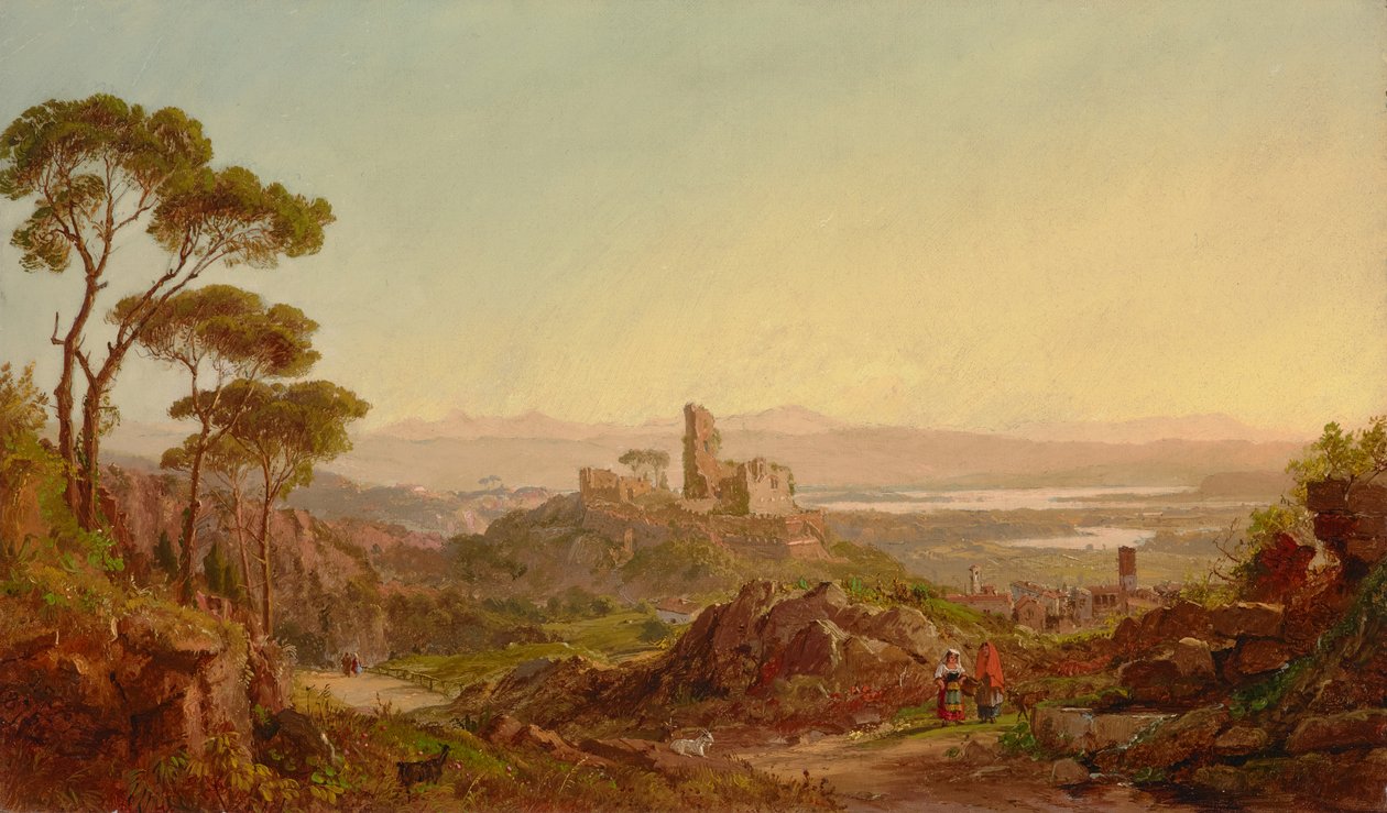 Narnin rauniot, Italia 1875 (Öljy kankaalle) tekijältä Jasper Francis Cropsey