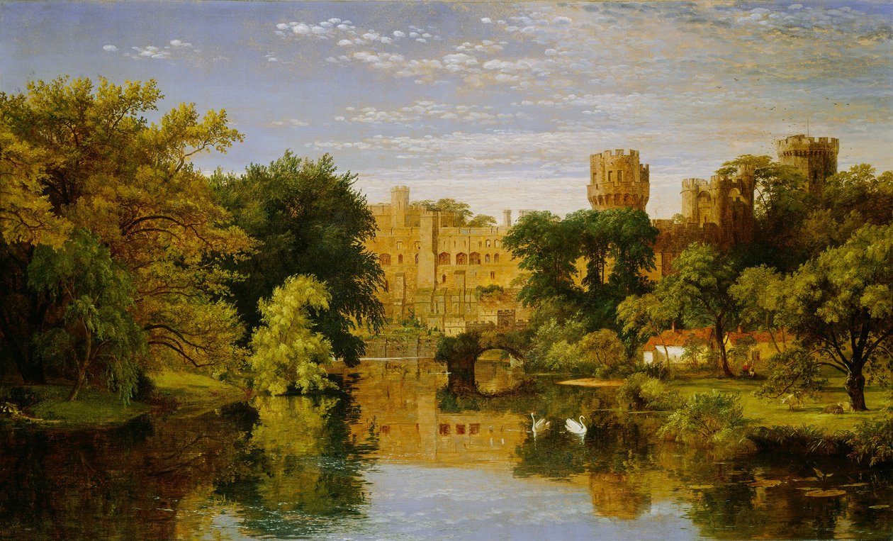 Warwickin linna, Englanti, 1857. tekijältä Jasper Francis Cropsey