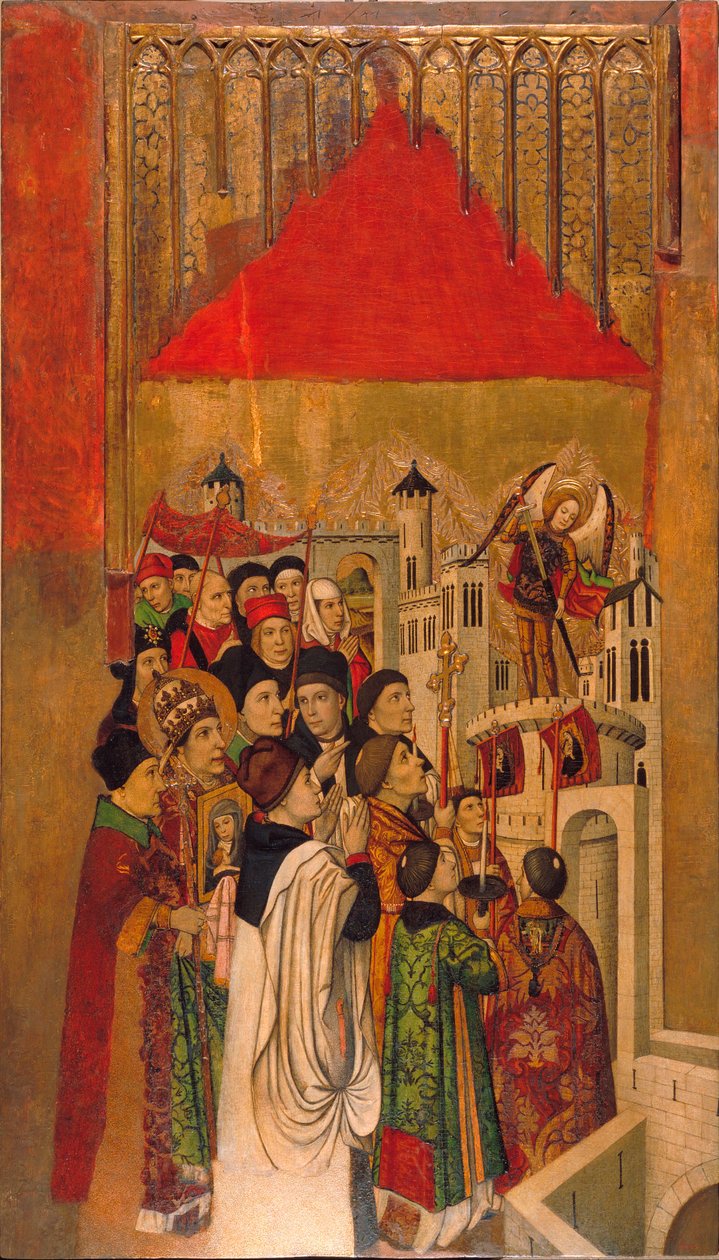 Pyhän Mikaelin ilmestyminen Chateau Saint Angessa tekijältä Jaume Huguet
