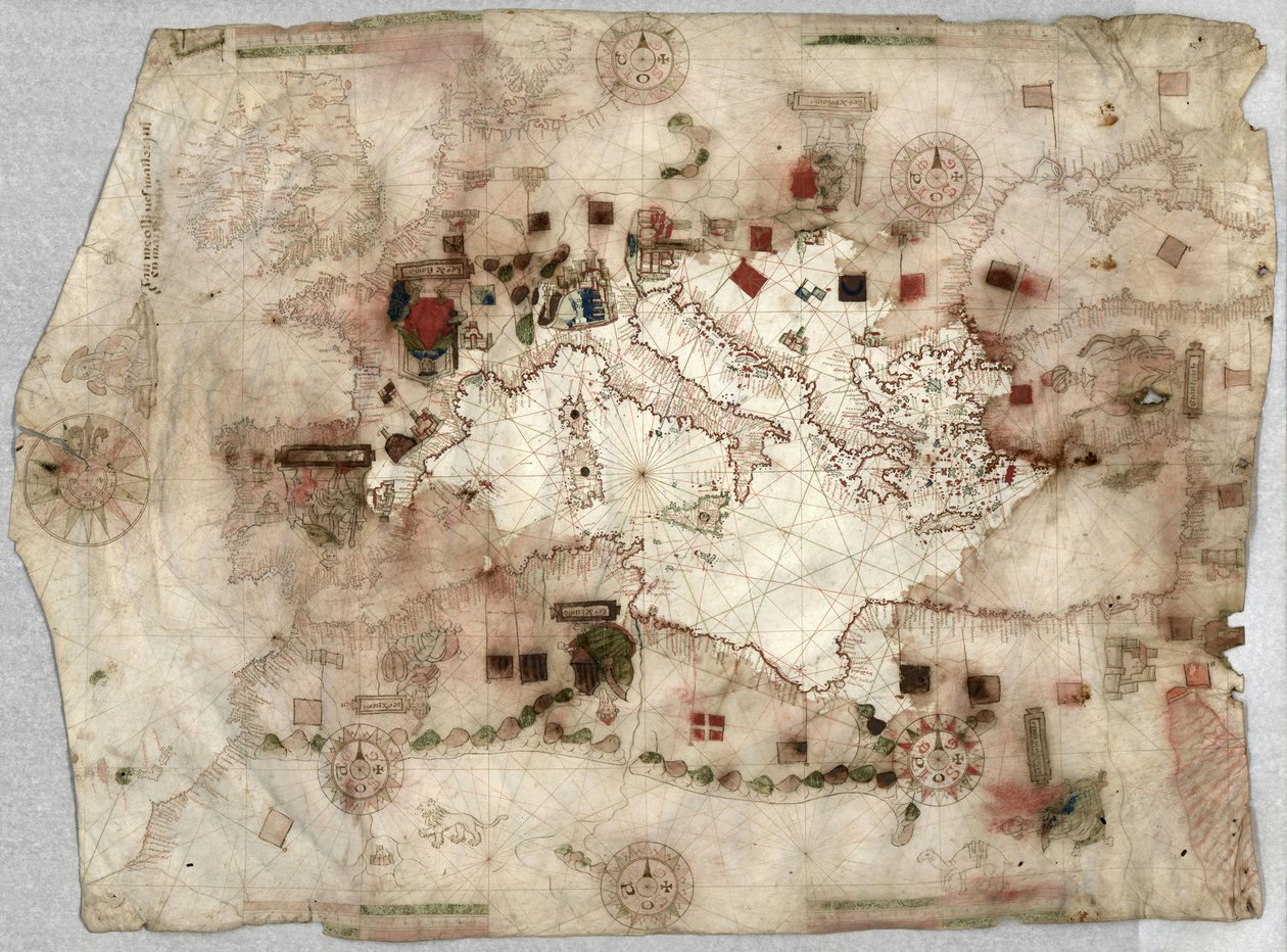 Jaume Olivesin portolankartta (1550) tekijältä Jaume Olives