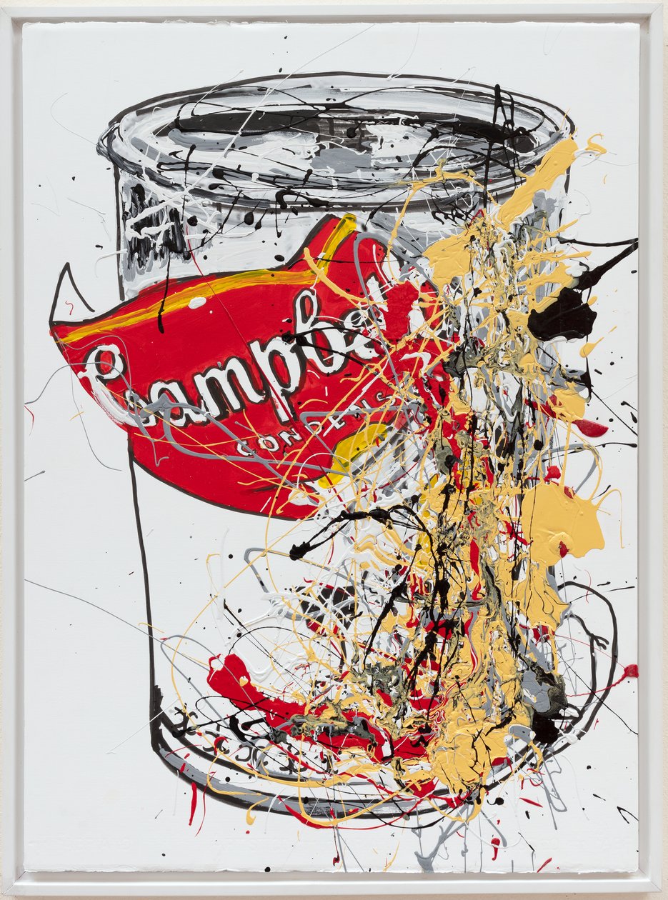 Soup Can 6 Campbells, 2019 (maali ja muste kankaalle) tekijältä Jay Batlle