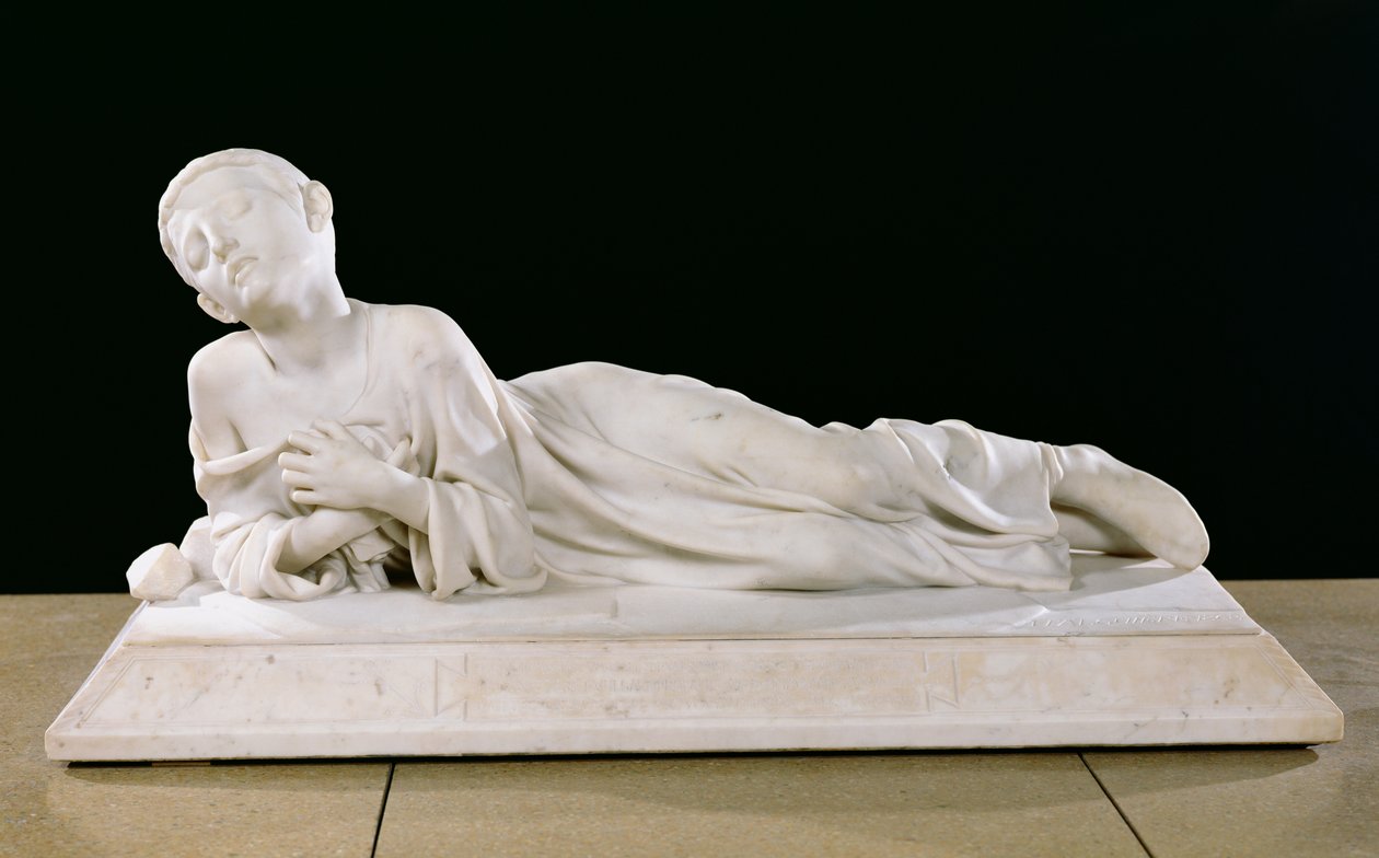 Tarcisius, kristitty marttyyri, 1868 (marmori) tekijältä Jean Alexandre Joseph Falguiere
