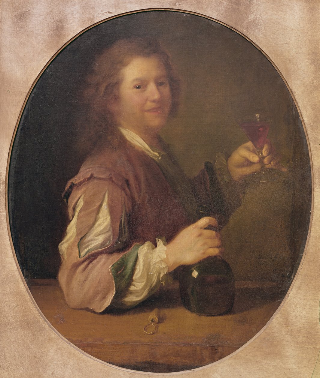 Taiteilijan omakuva juomassa, 1724 tekijältä Jean Alexis Grimou